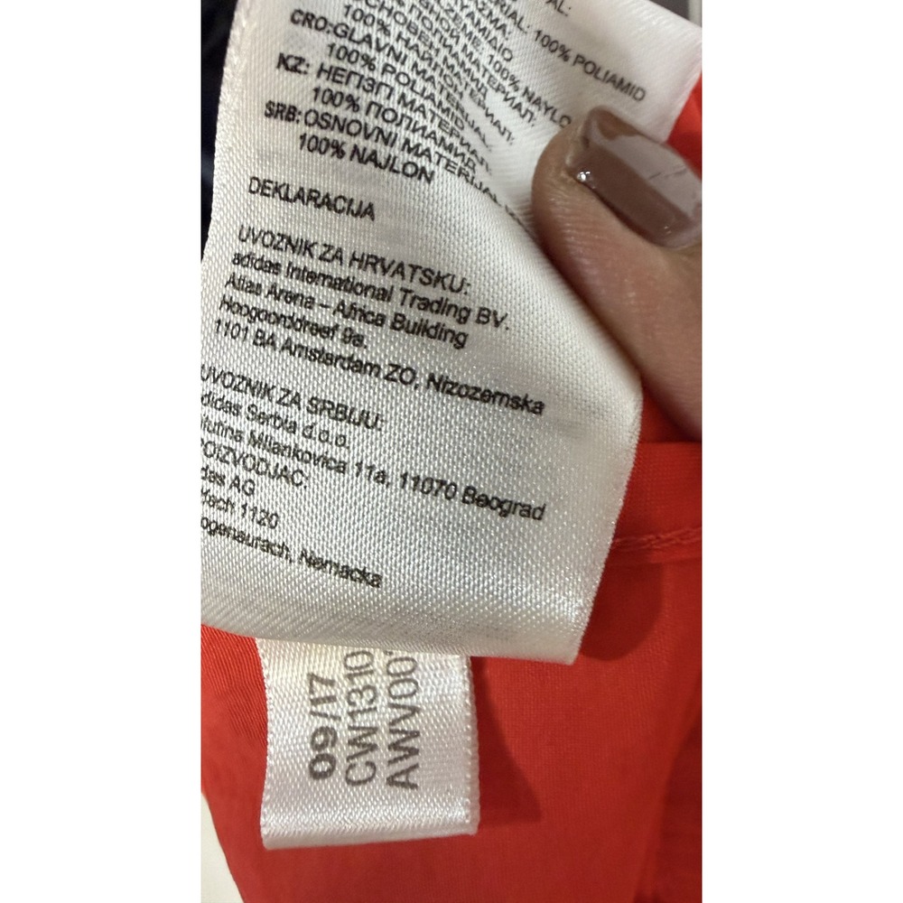 Adidas Originals Red White 3 Stripe Full Zip Track Jacket Windbreaker CW1310 M